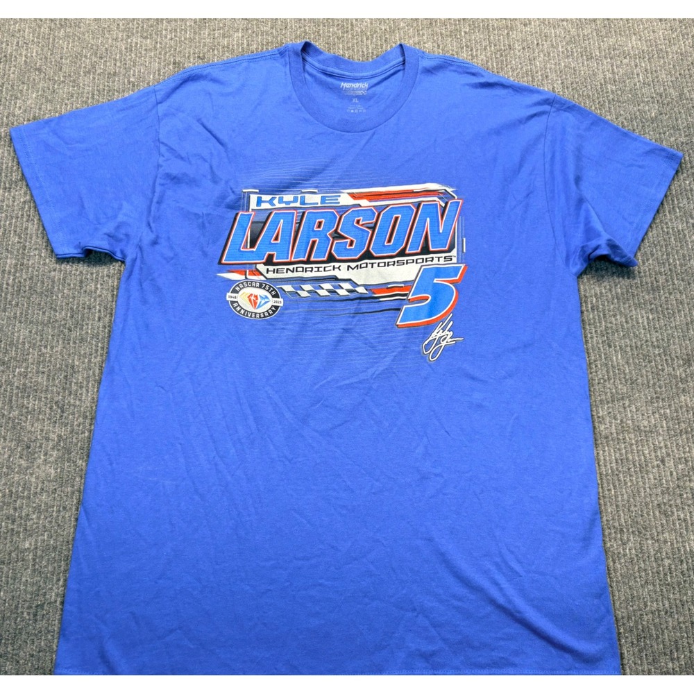 Kyle Larson Hendrick Motorsports NASCAR 2023 Schedule T-Shirt Blue Mens XL